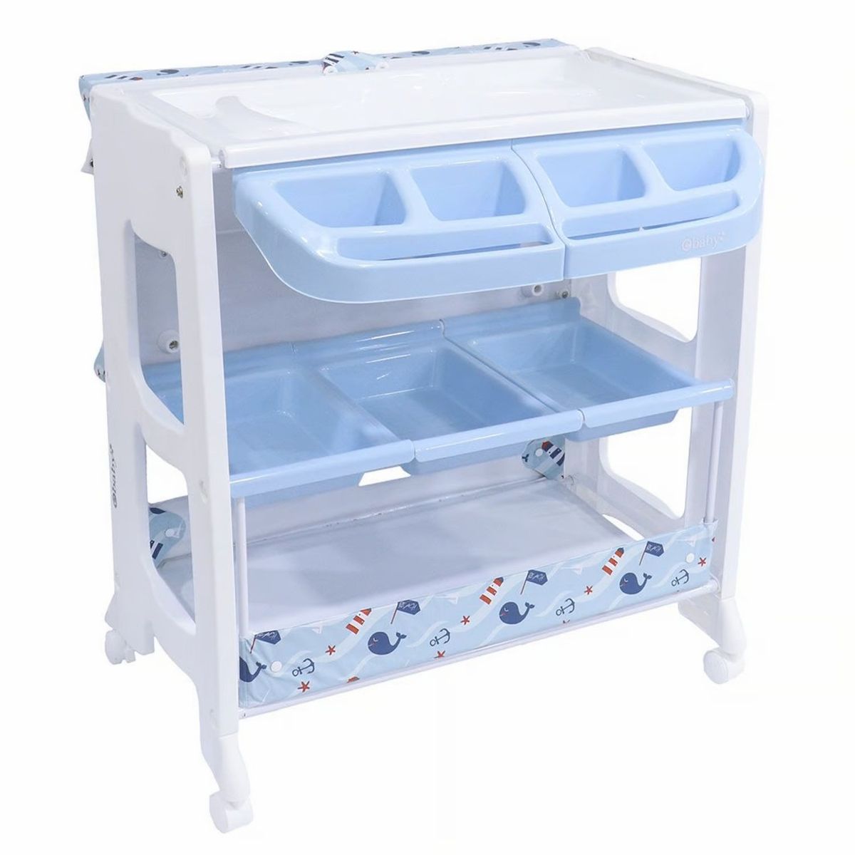 EBABY - Bañera Cambiador NATIEL CELESTE