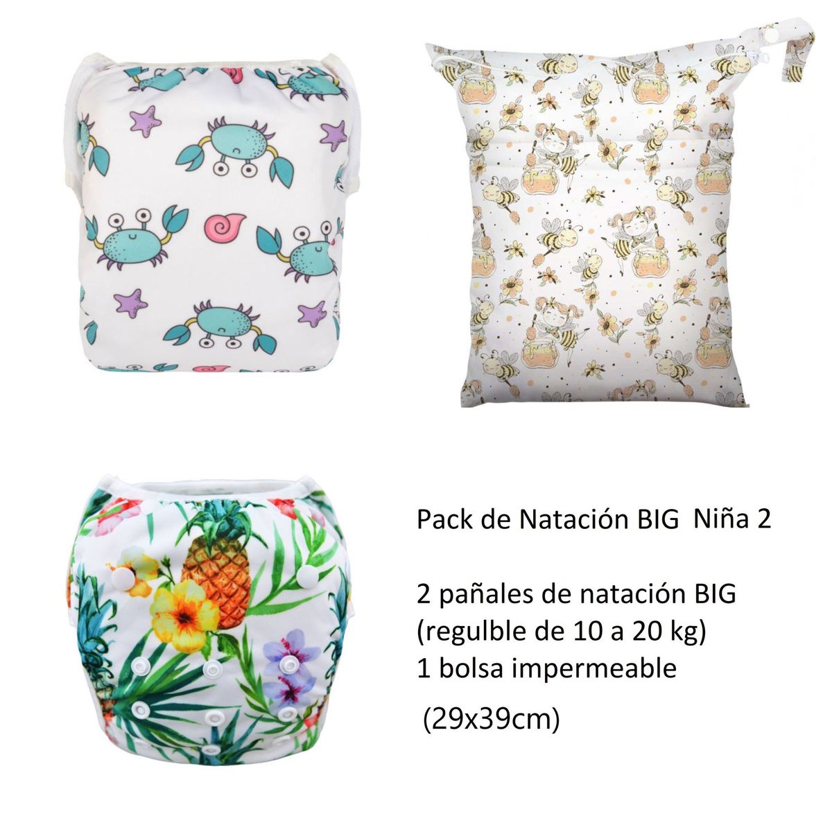 GENERICO - Pack Pañales de Natación 10-20 kg-Girl 2