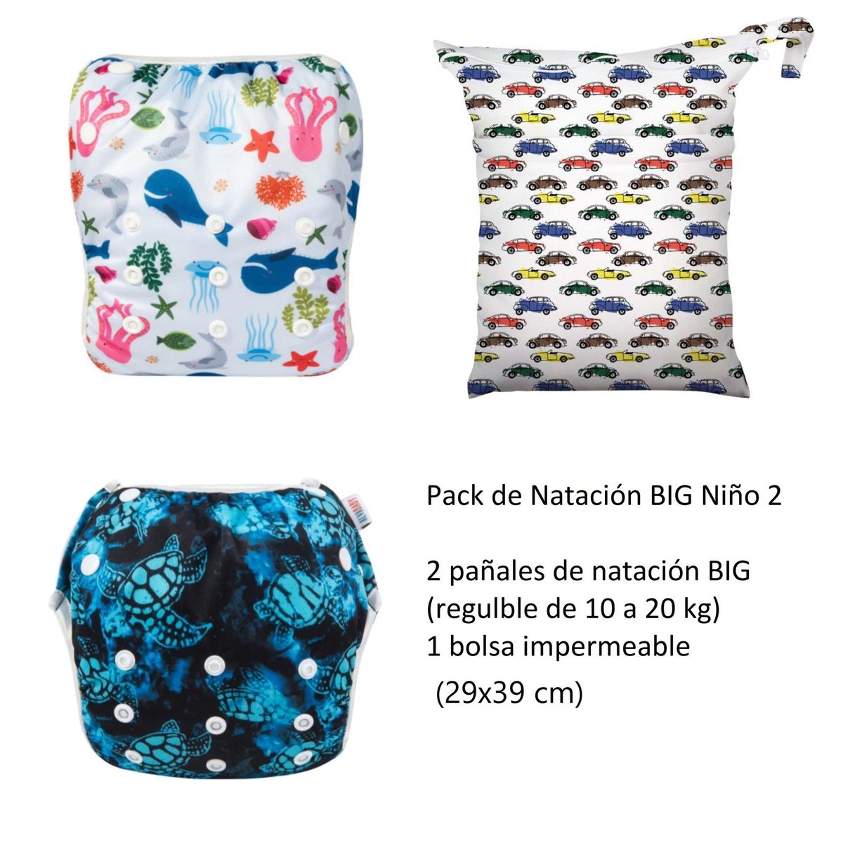 GENERICO - Pack Pañales de Natación 10-20 kg-Boy 2