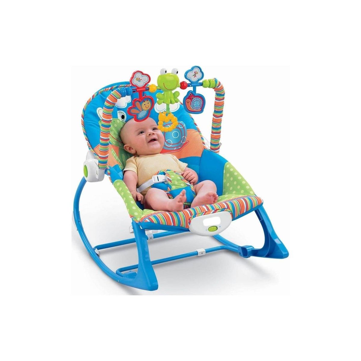 GENERICO - Silla MECEDORA MUSICAL CON VIBRADOR BAUNCER «RANITA»
