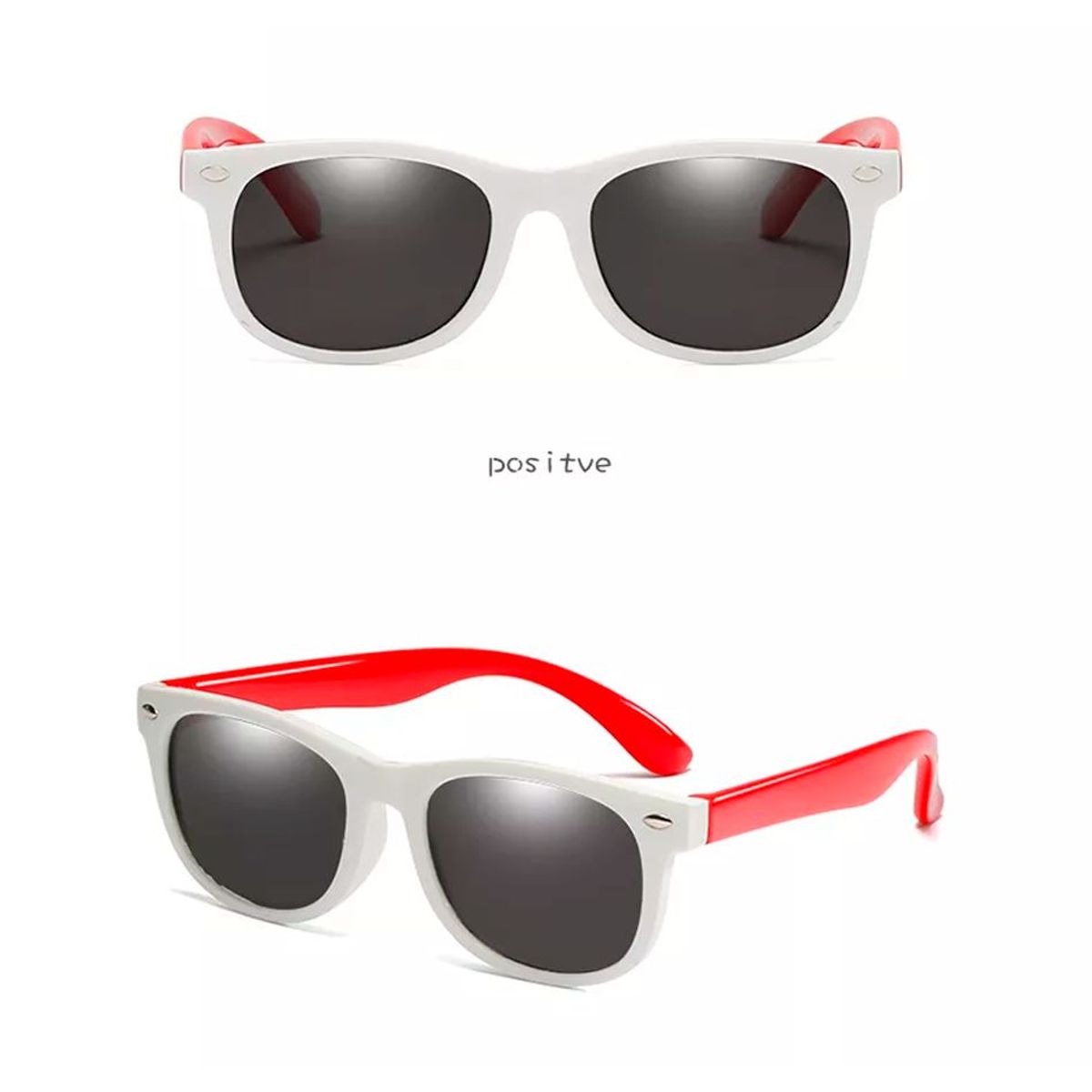 GENERICO - Lentes de Sol Para Niños Polarizados Flex uv400 - Rojo blanc