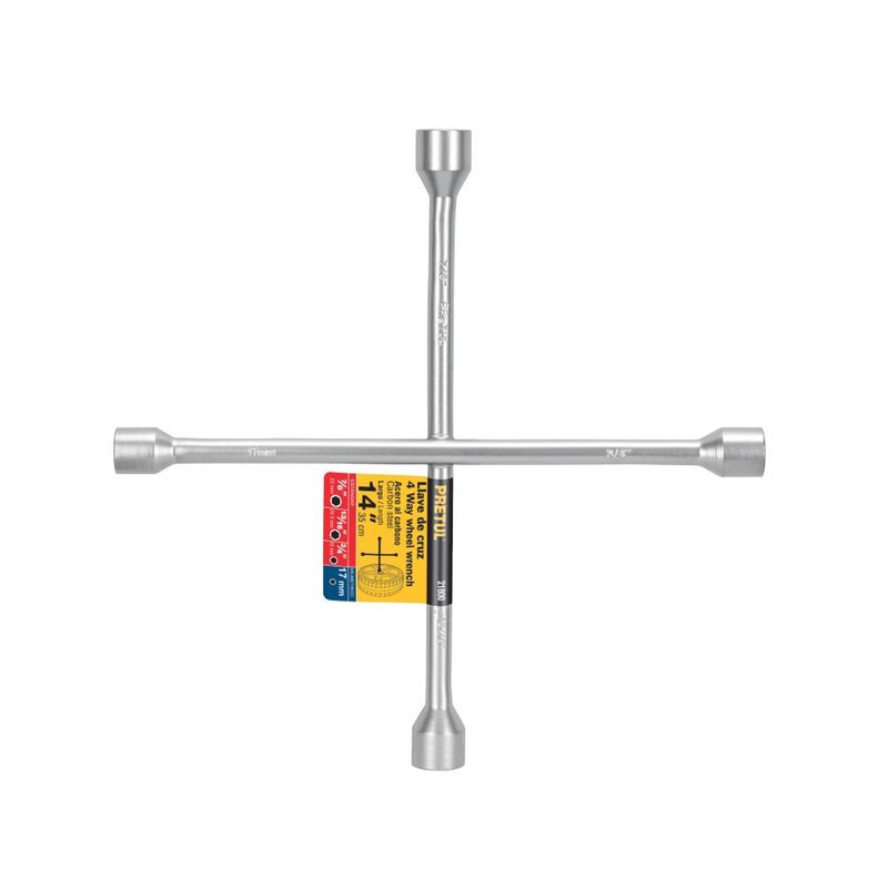 PRETUL - Llave De Rueda En Cruz Acero Galvanizada 14 36cm