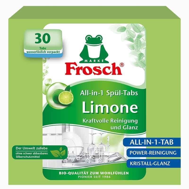 FROSCH - Pastillas para máquina lavavajillas Frosch 30 tabletas