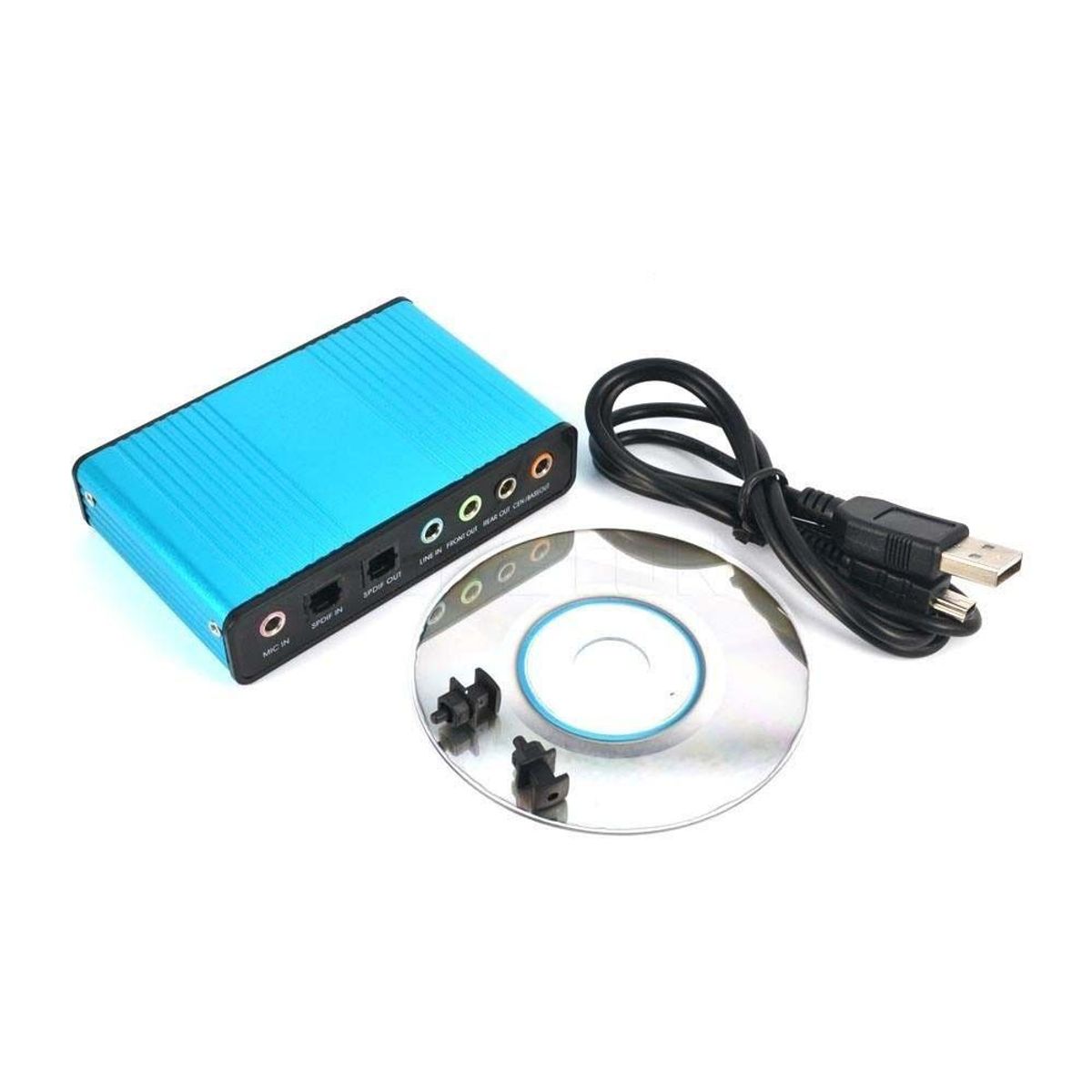 GENERICO - Tarjeta De Sonido Externa Usb 5.1 Audio Microfono 6 Canales