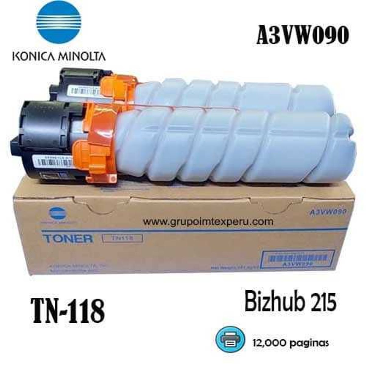 KONICA MINOLTA - Toner Konica Minolta Tn-118 BIZHUB 215 ORIGINAL