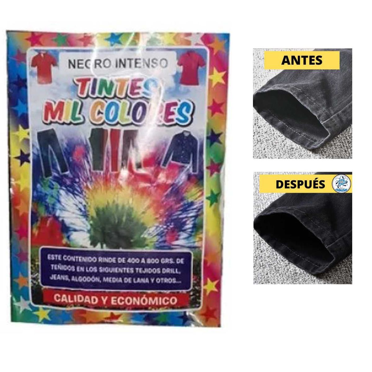 GENERICO - Tinte Para Teñir Ropa tela De Color CELESTE 6 UND