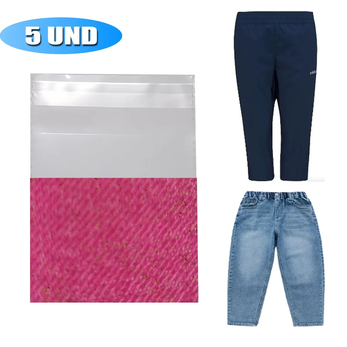 GENERICO - Tinte Para Teñir Ropa tela De Color Rosado 5 UND