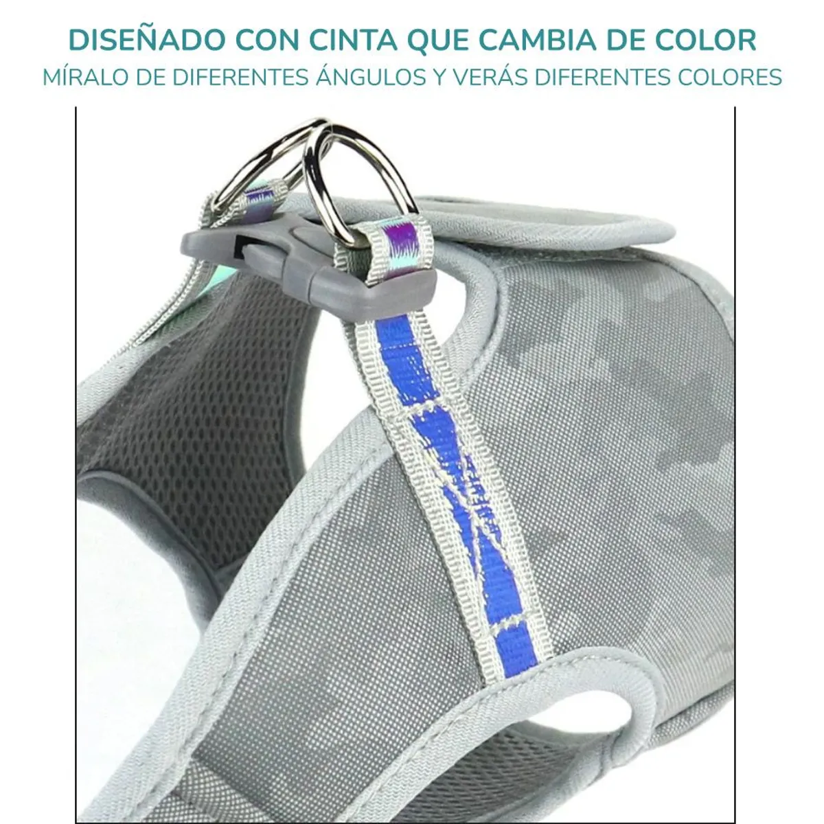 CAT OH - Pechera para Mascotas reflectivo gris XL