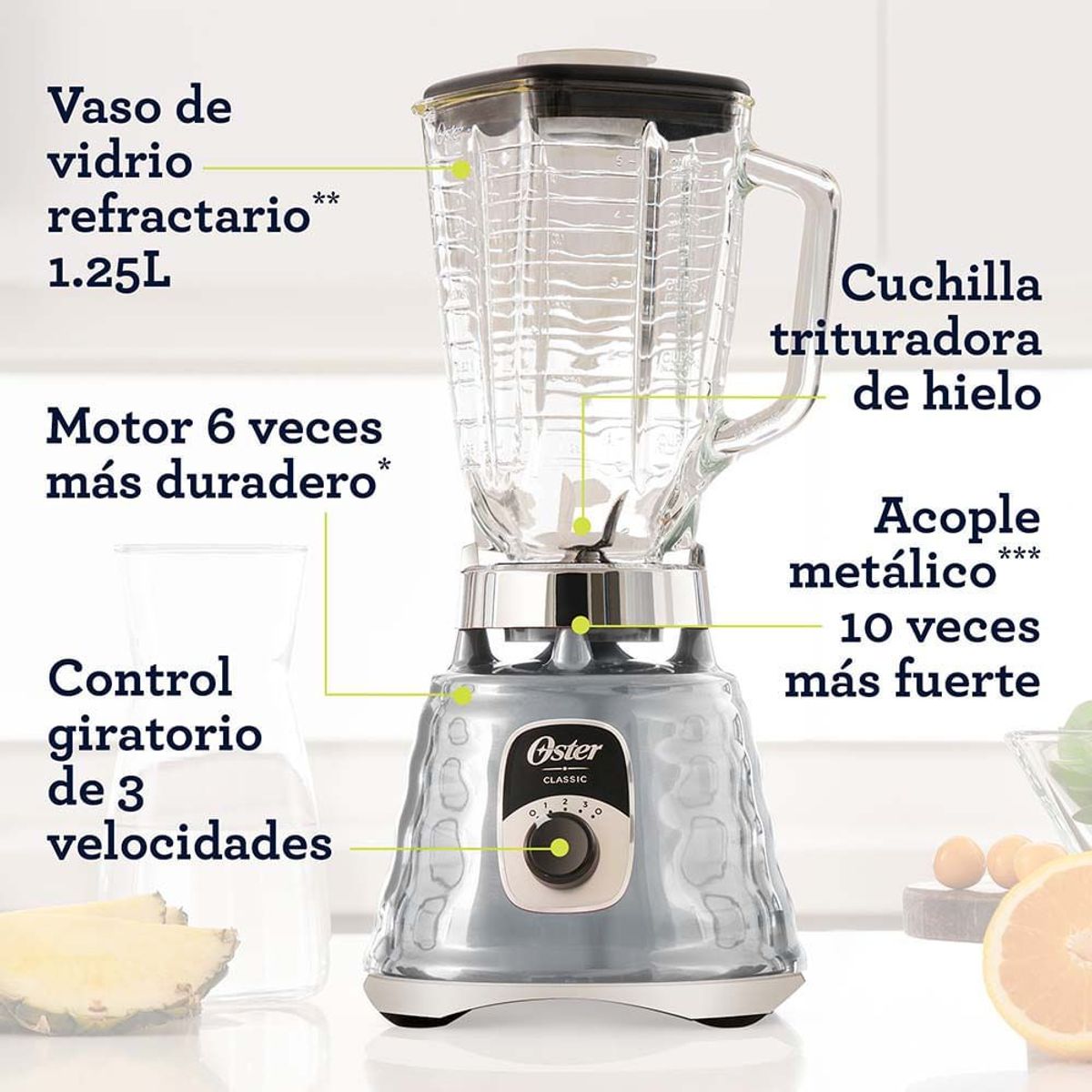 OSTER - Licuadora Clásica Oster de 3 velocidades BLST4655 053