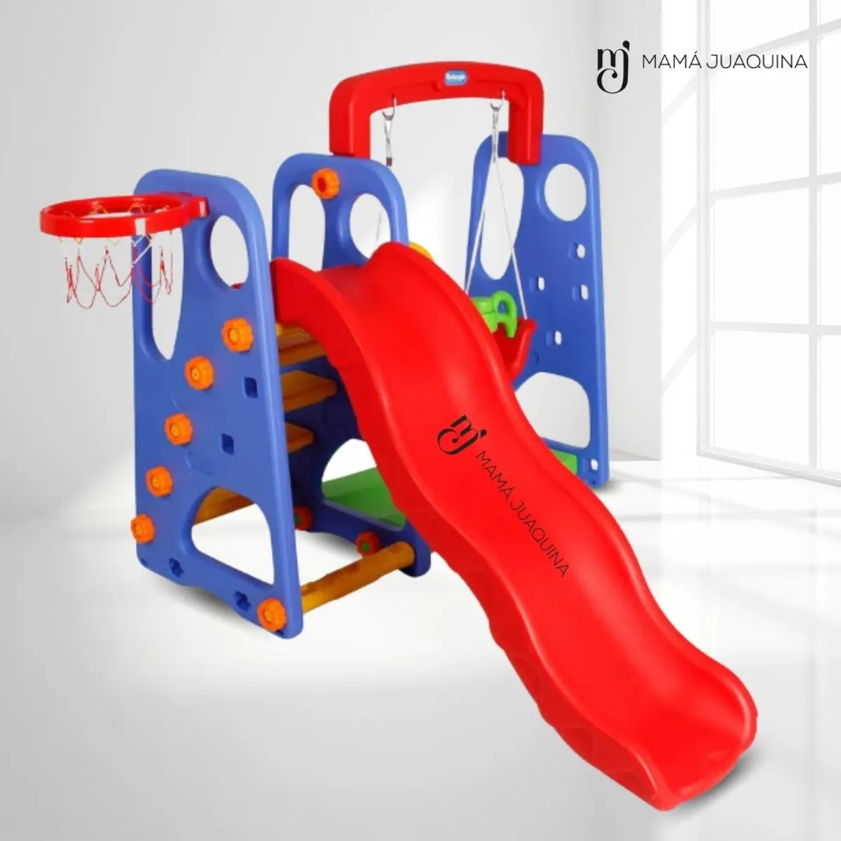 KINGDOM - Tobogán para Niños Kingdom «RAINBOW» 4 en 1 Red