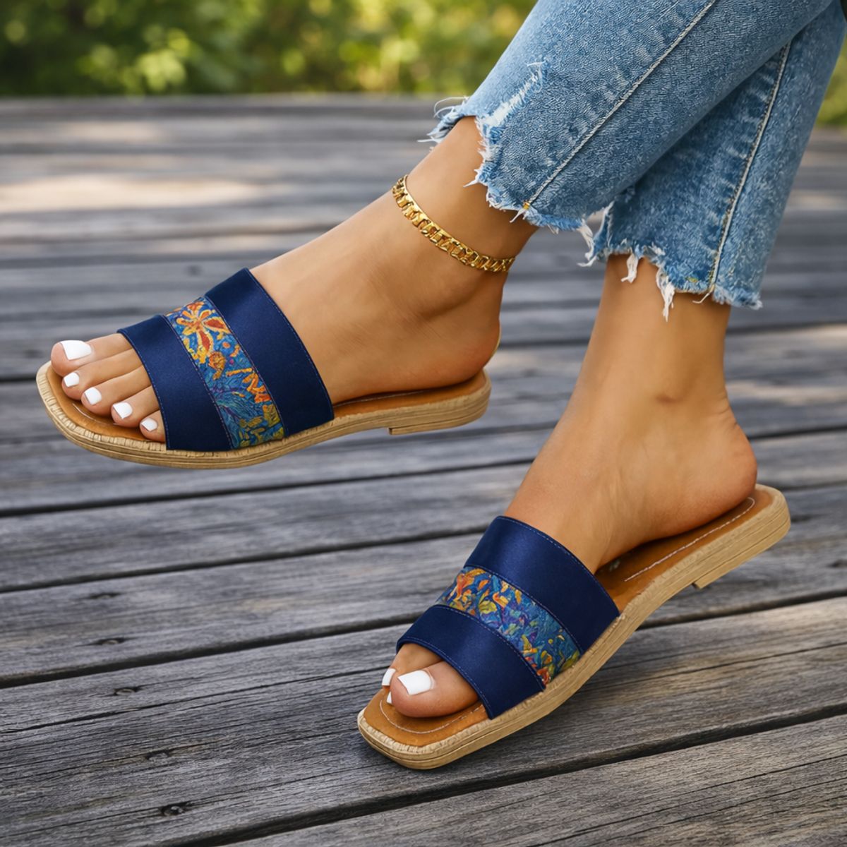 GENERICO - Sandalias Mujer Misshus Lili azul osc