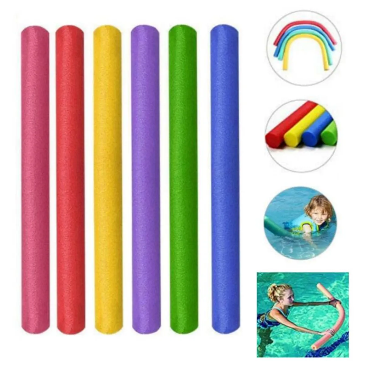 GENERICO - Flotador de Piscina Tipo Noodle espumador de niños o adulto