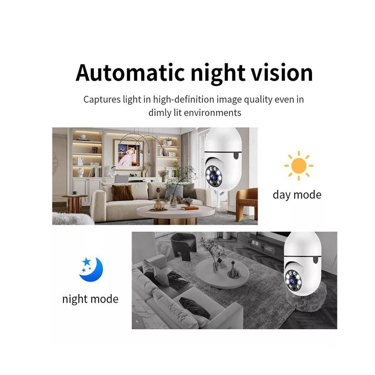 GENERICO - Foco Camara de Seguridad videovigilancia 360°