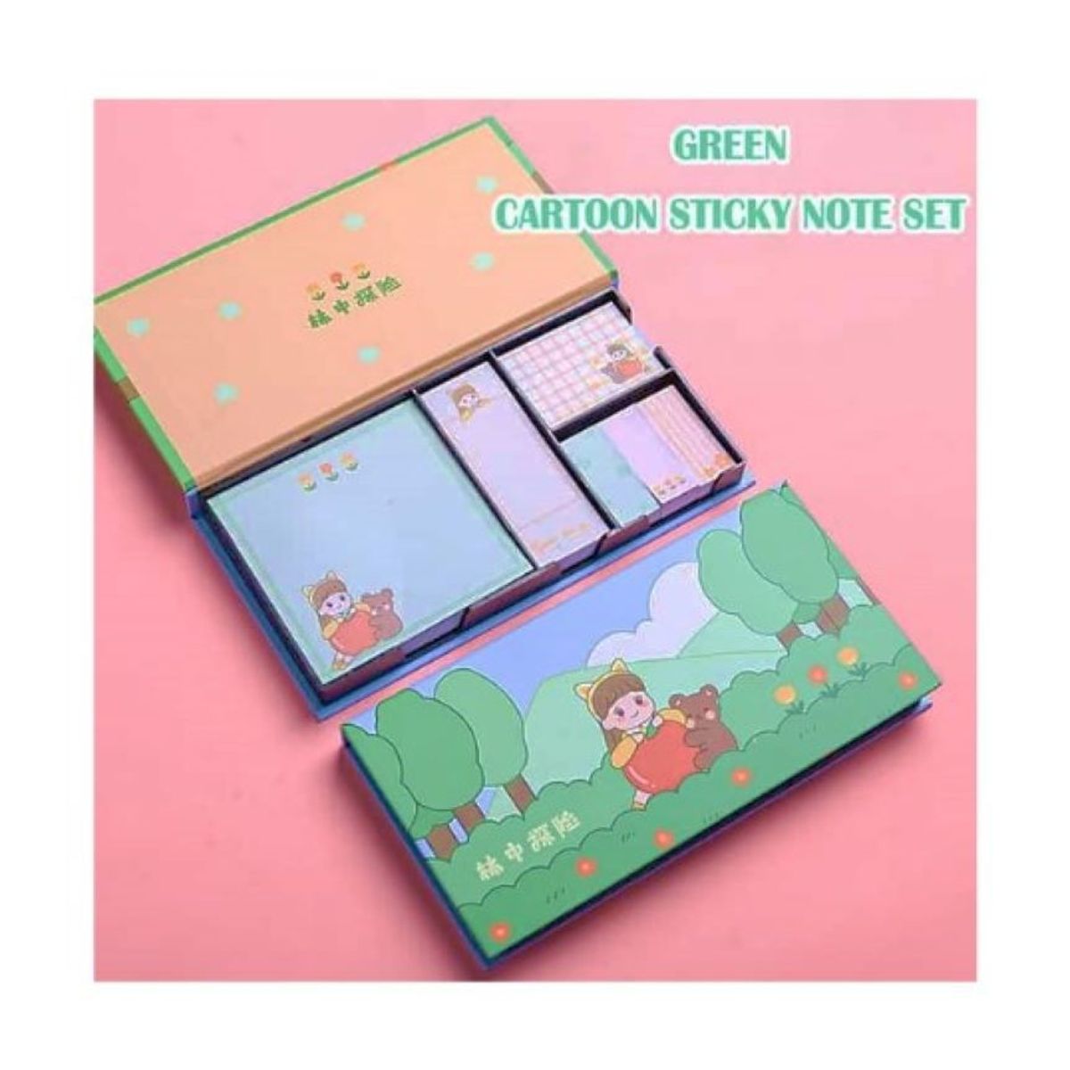 GENERICO - ESTUCHE DE POSIT KAWAI - VERDE