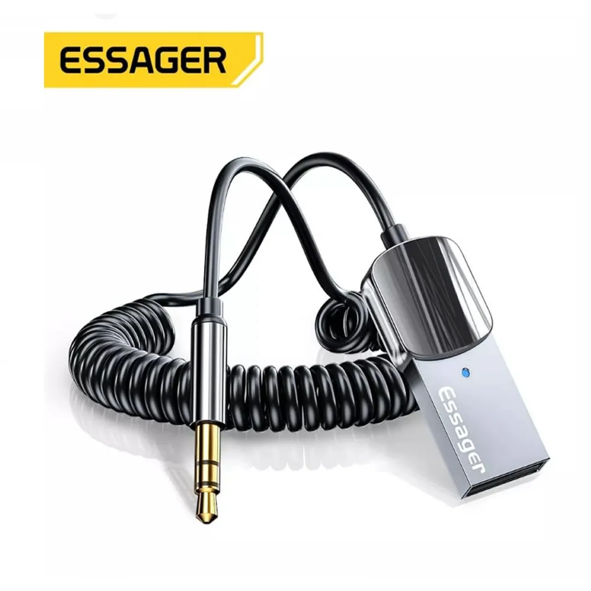 GENERICO - Essager-Adaptador Aux Bluetooth 5.0 Para Coche