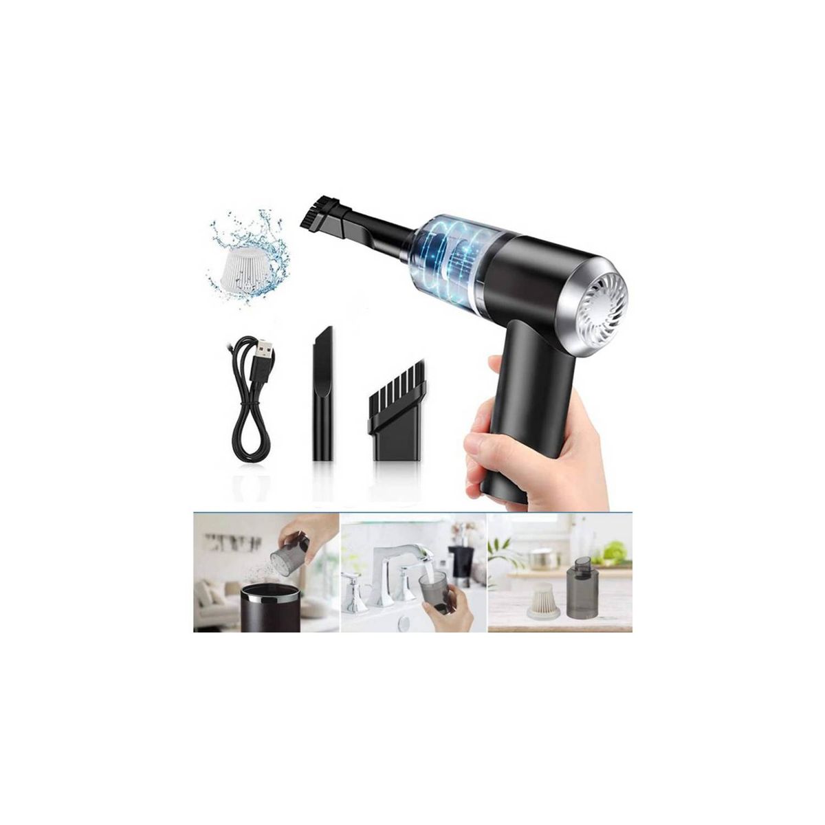 GENERICO - Mini Aspiradora Portátil para Limpieza Recargable