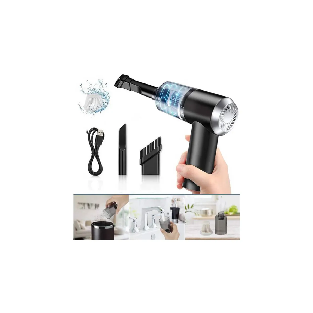 GENERICO - Mini Aspiradora Portátil para Limpieza Recargable