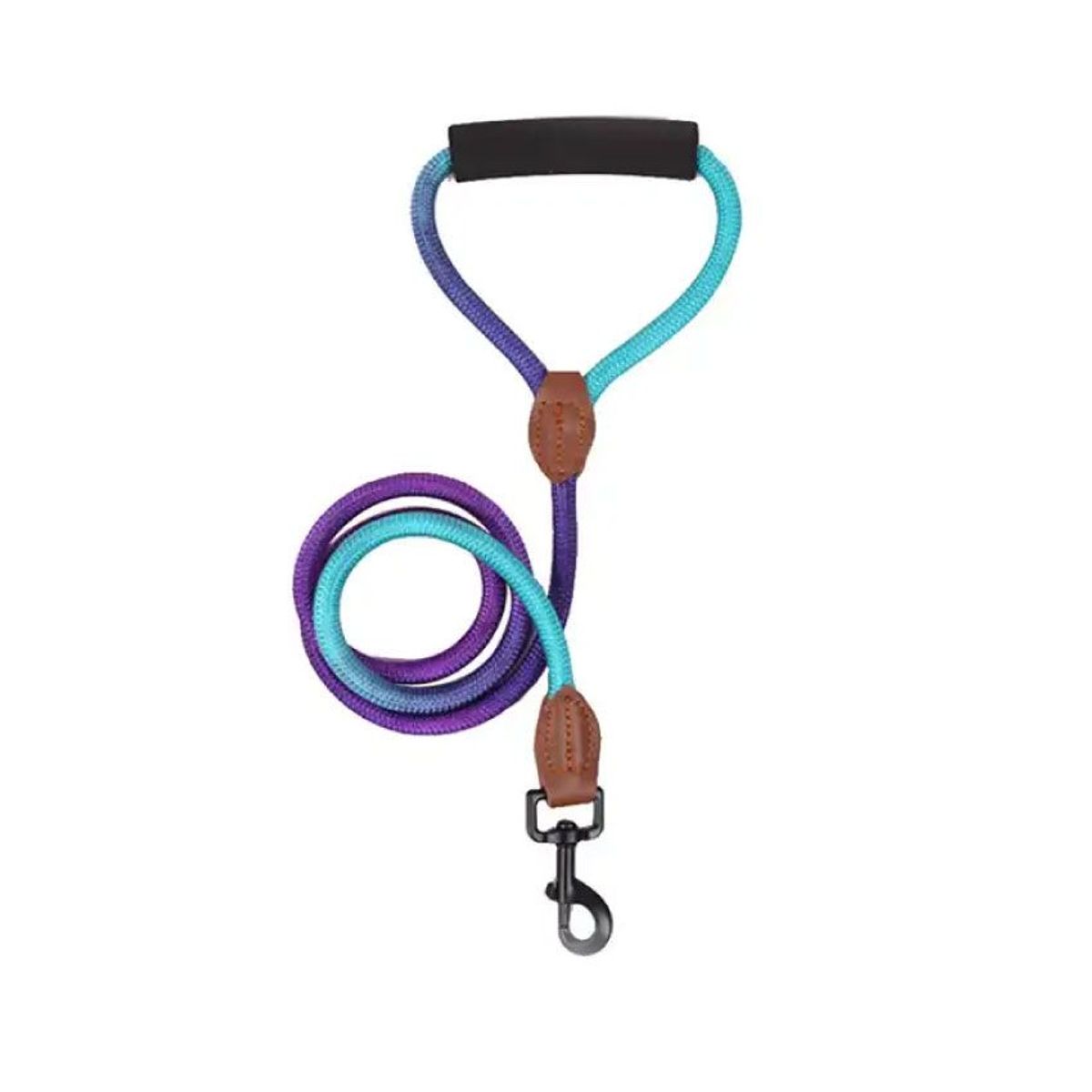 CAT OH - Correa de Nailon para Perros Arcoiris- Morado con Celeste