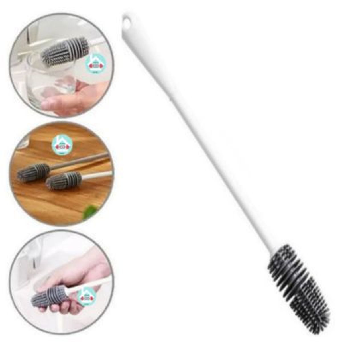 GENERICO - Cepillo Limpia Vaso de Silicona