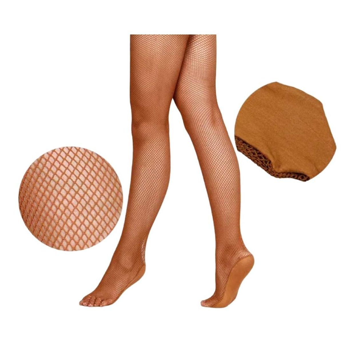 GENERICO - Panty Profesional Mallas Medias Latino para Baile Color toffee