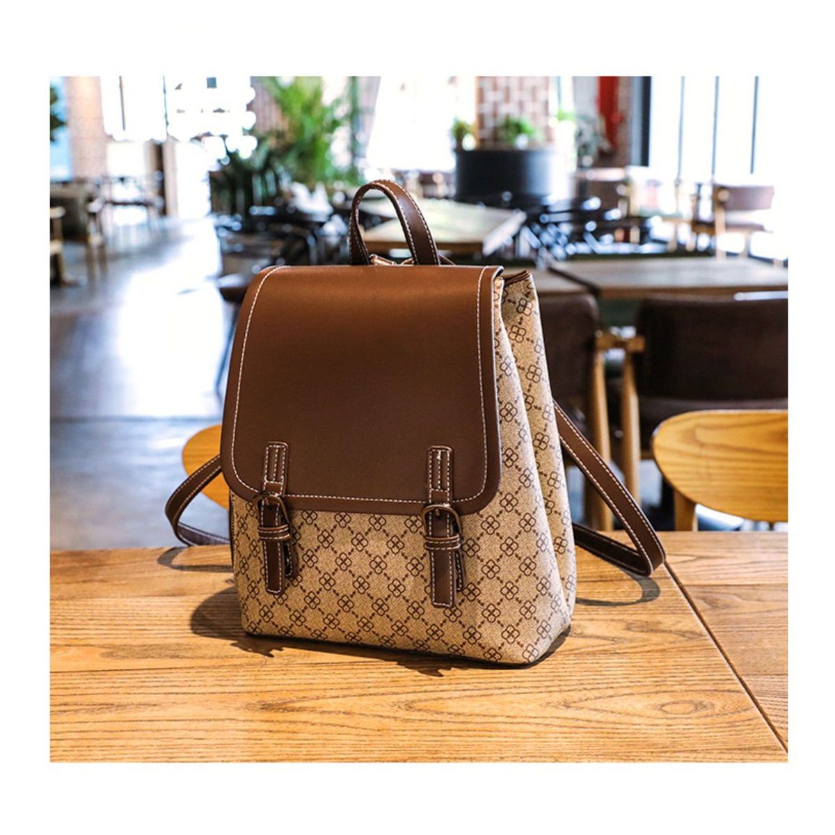 GENERICO - Mochila Bolso Bosnia Premiun Cuero Pu