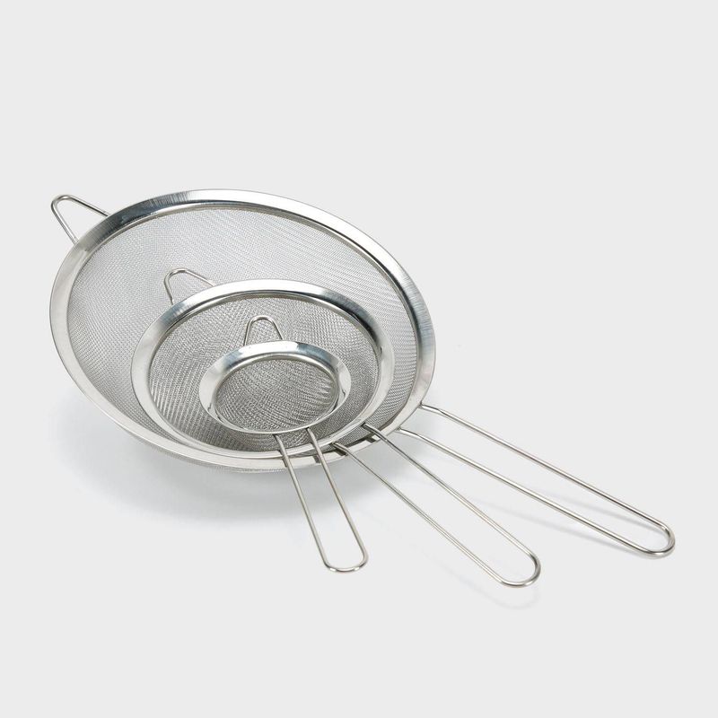 GENERICO - Set x 3 Coladores de Acero Inox