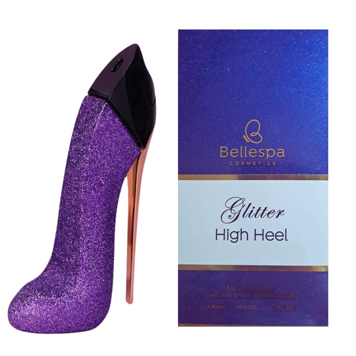 FLOWER SECRET - Perfume Mujer Taco Alto Escarchado Glitter