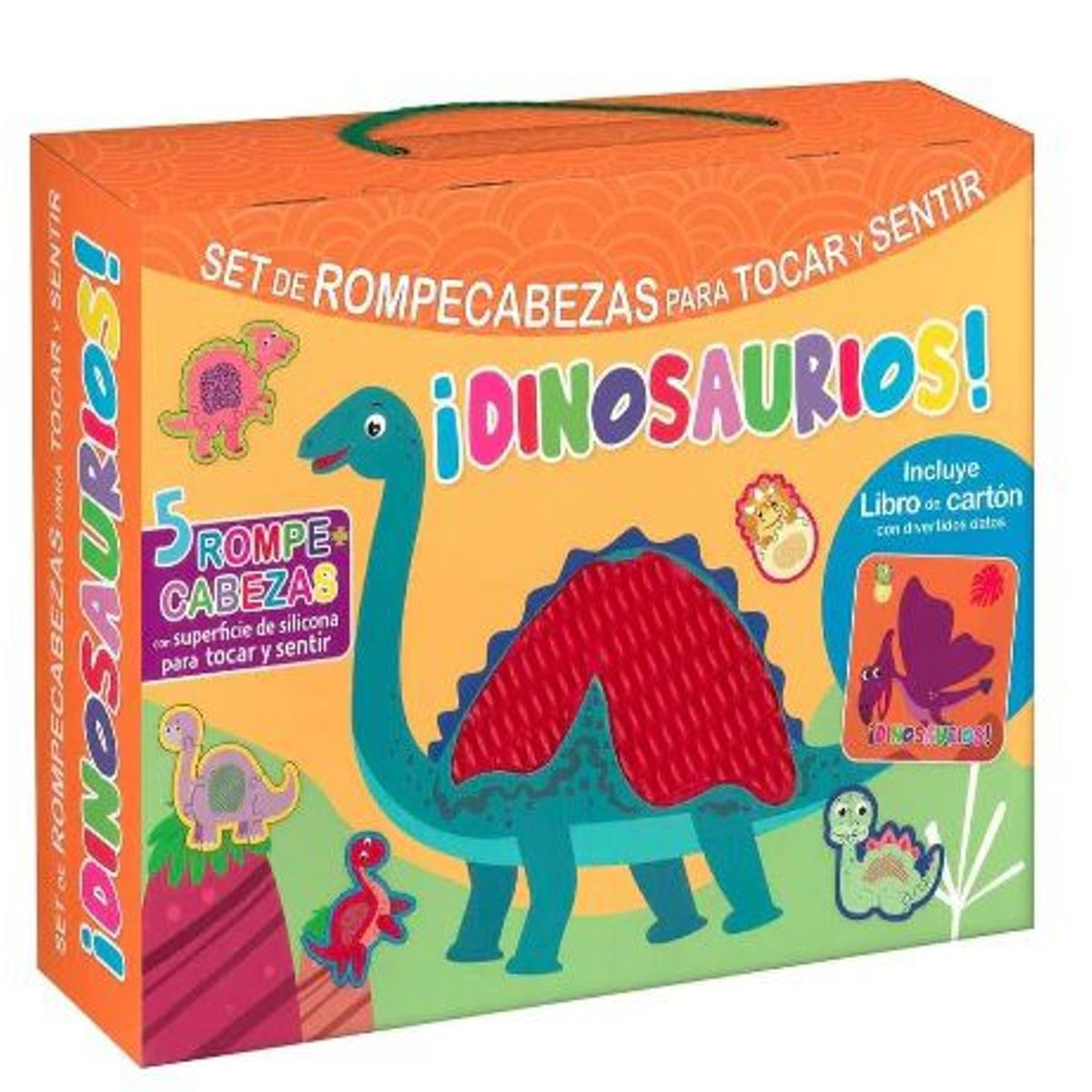 GENERICO - Cuento  Rompecabezas de Silicona de Dinosaurios