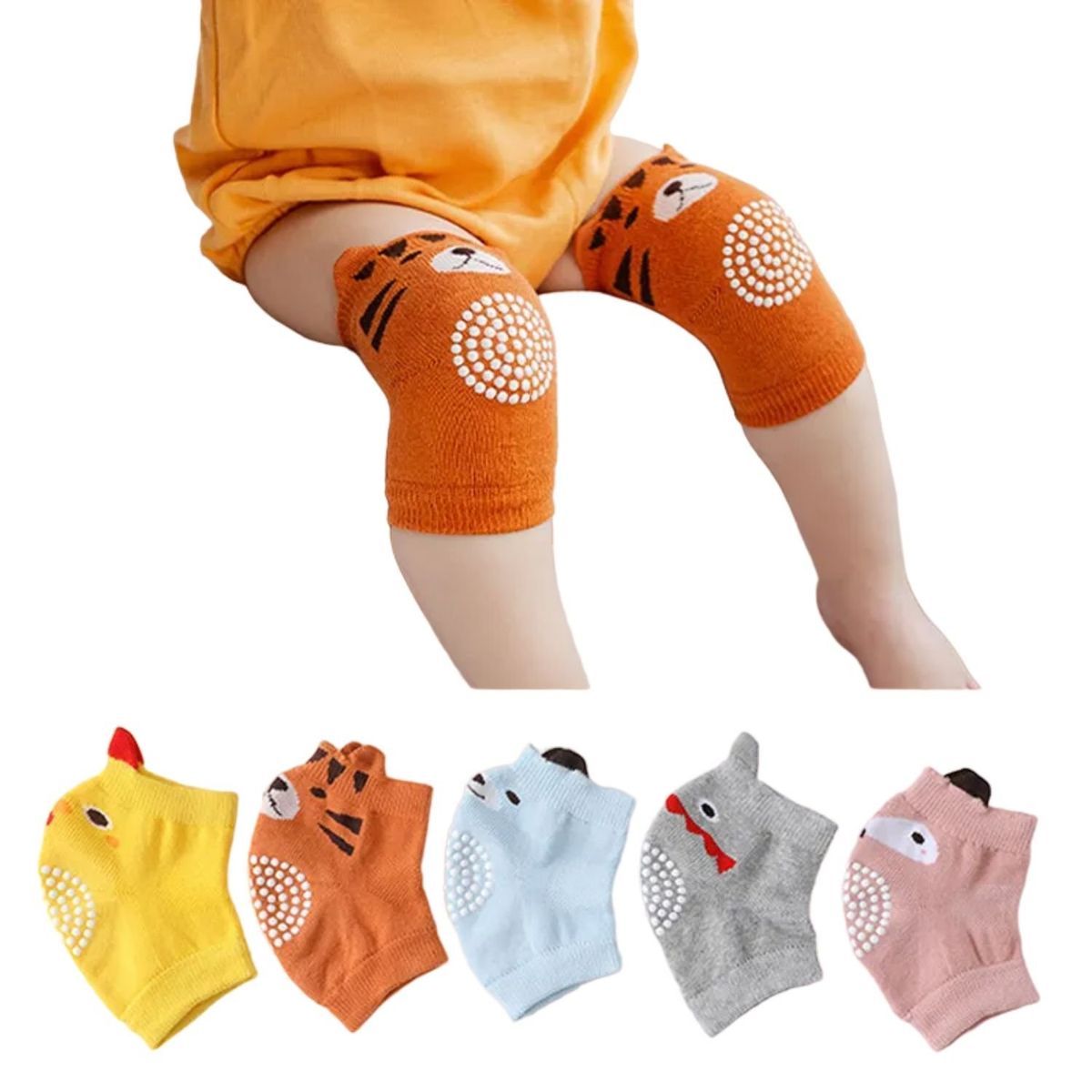 GENERICO - Rodilleras Granjita para Gateo Niño x 3 Pares