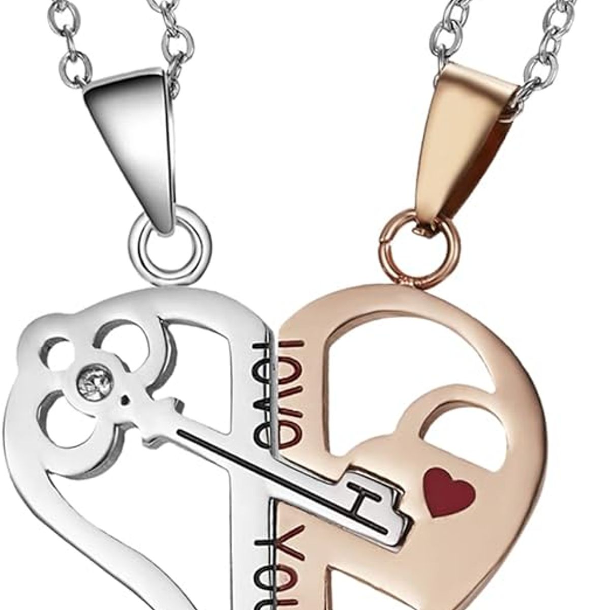 IMPORTADO MC - Collar para pareja modelo corazón y llave