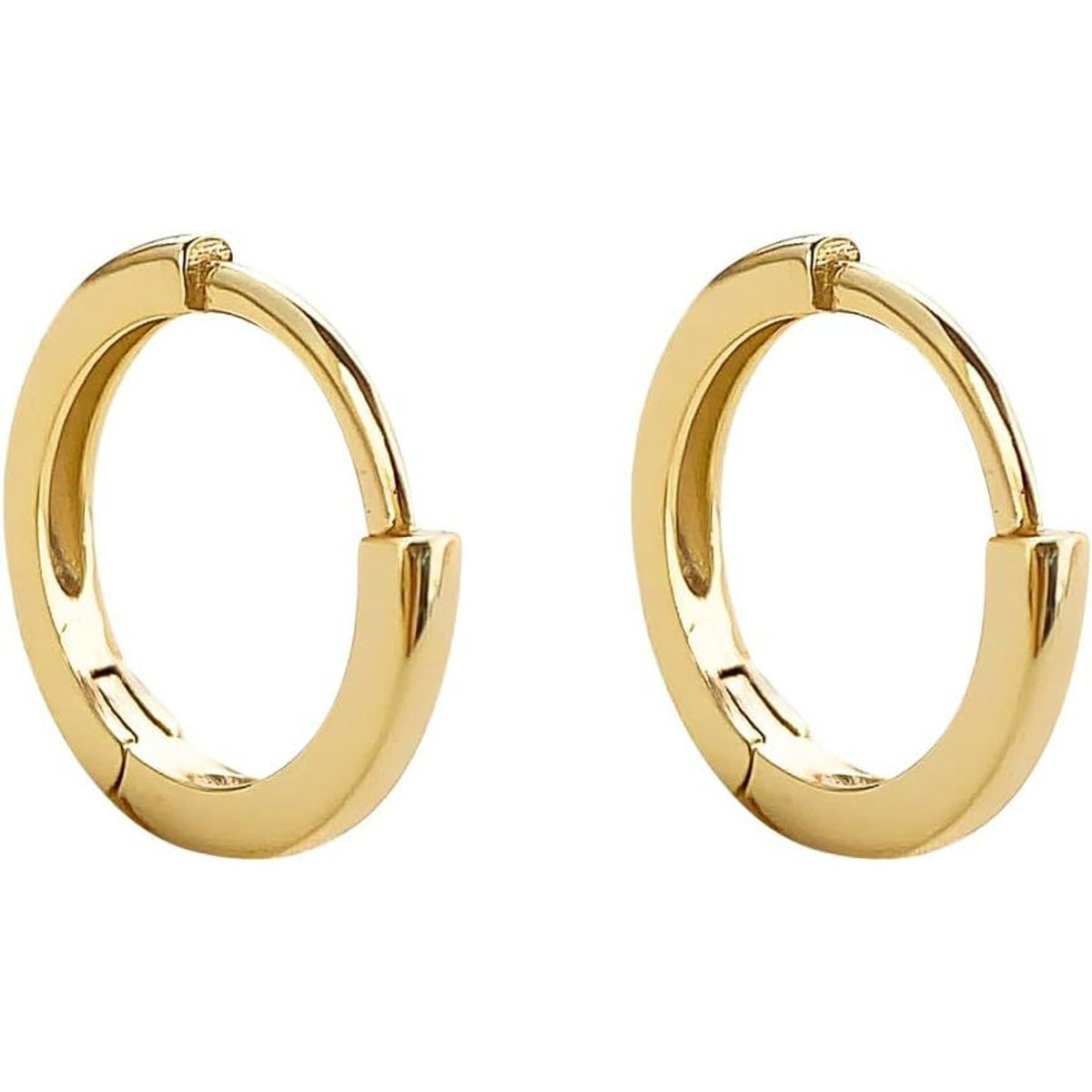 GENERICO - Aretes aro con clip dorado acero inoxidable