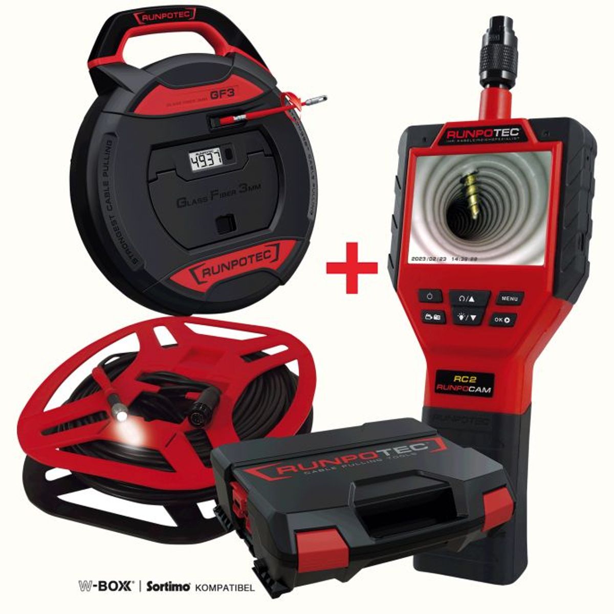 RUNPOTEC - Kit Herramienta de Inspección Endoscopio Runpocam 30 metros