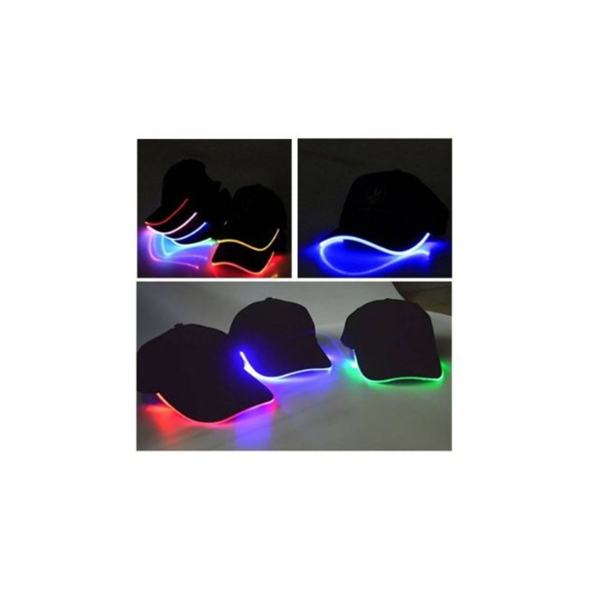 GENERICO - Gorras con luz led gorros ajustables