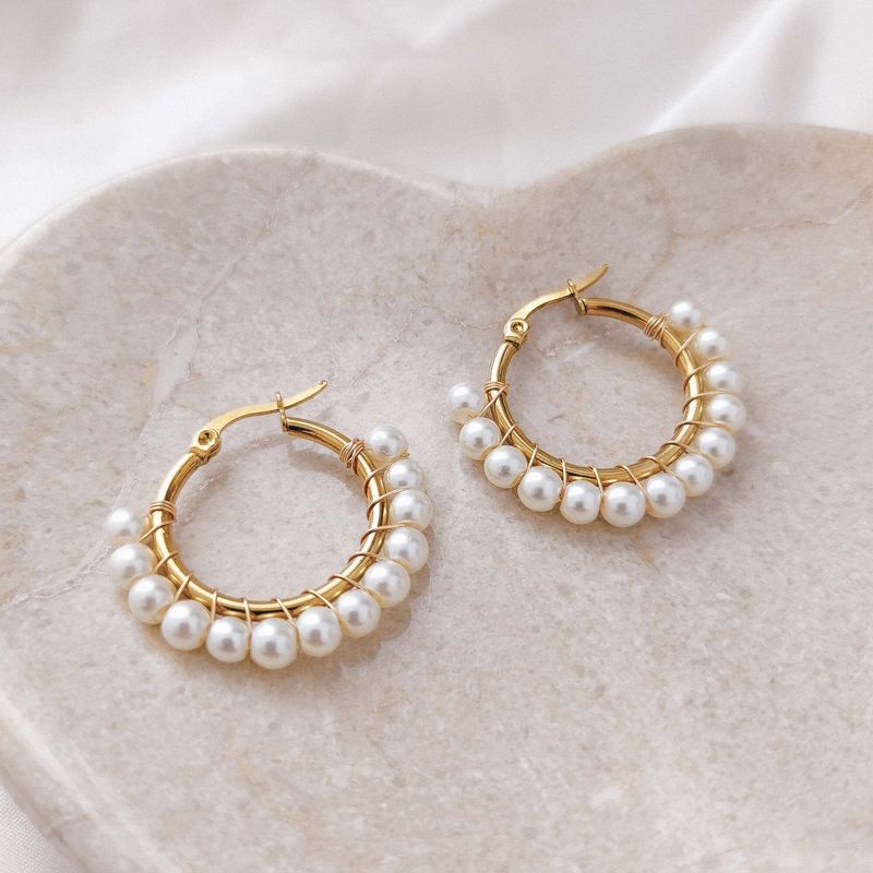 IMPORTADO MC - Aretes perlas dorado