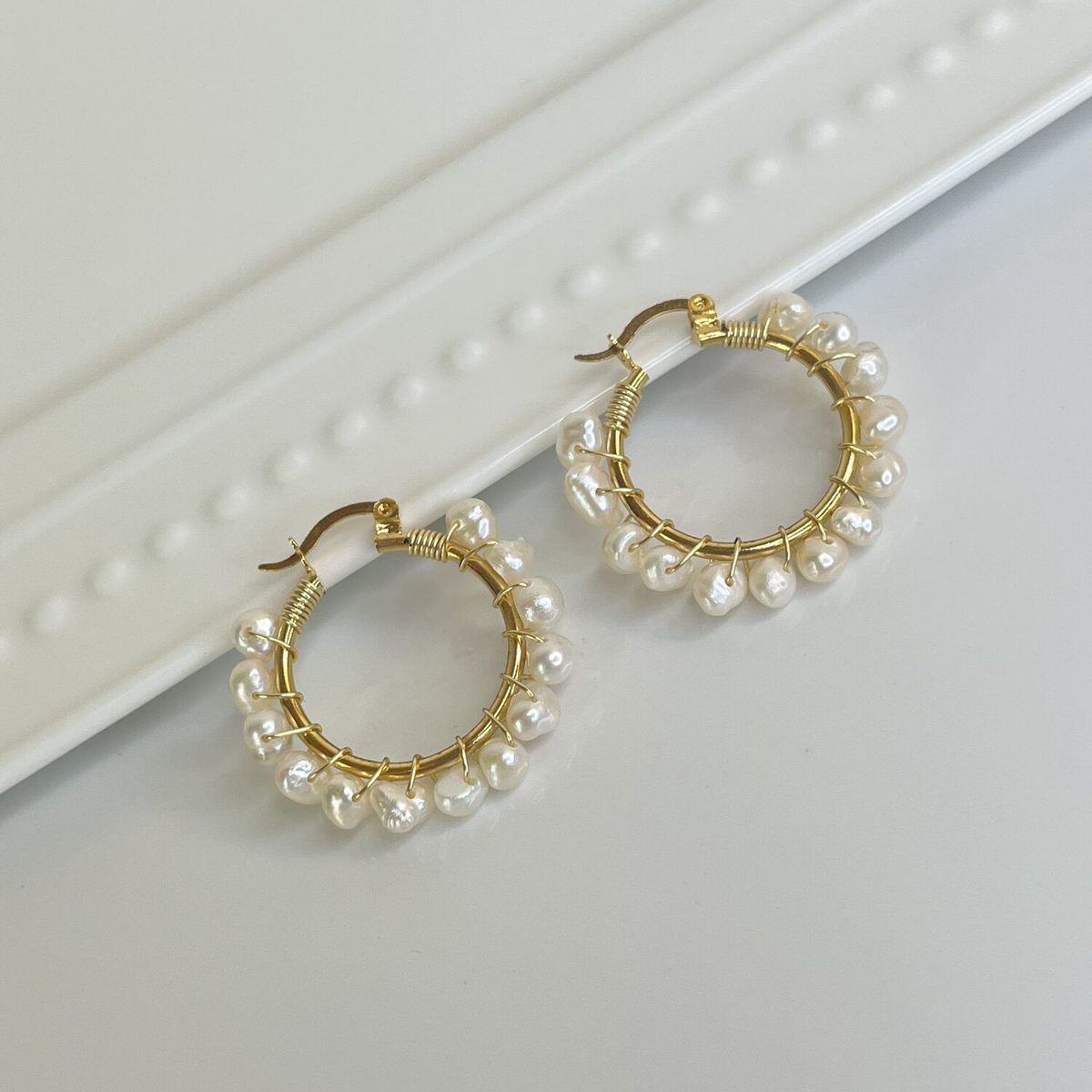 IMPORTADO MC - Aretes perlas dorado