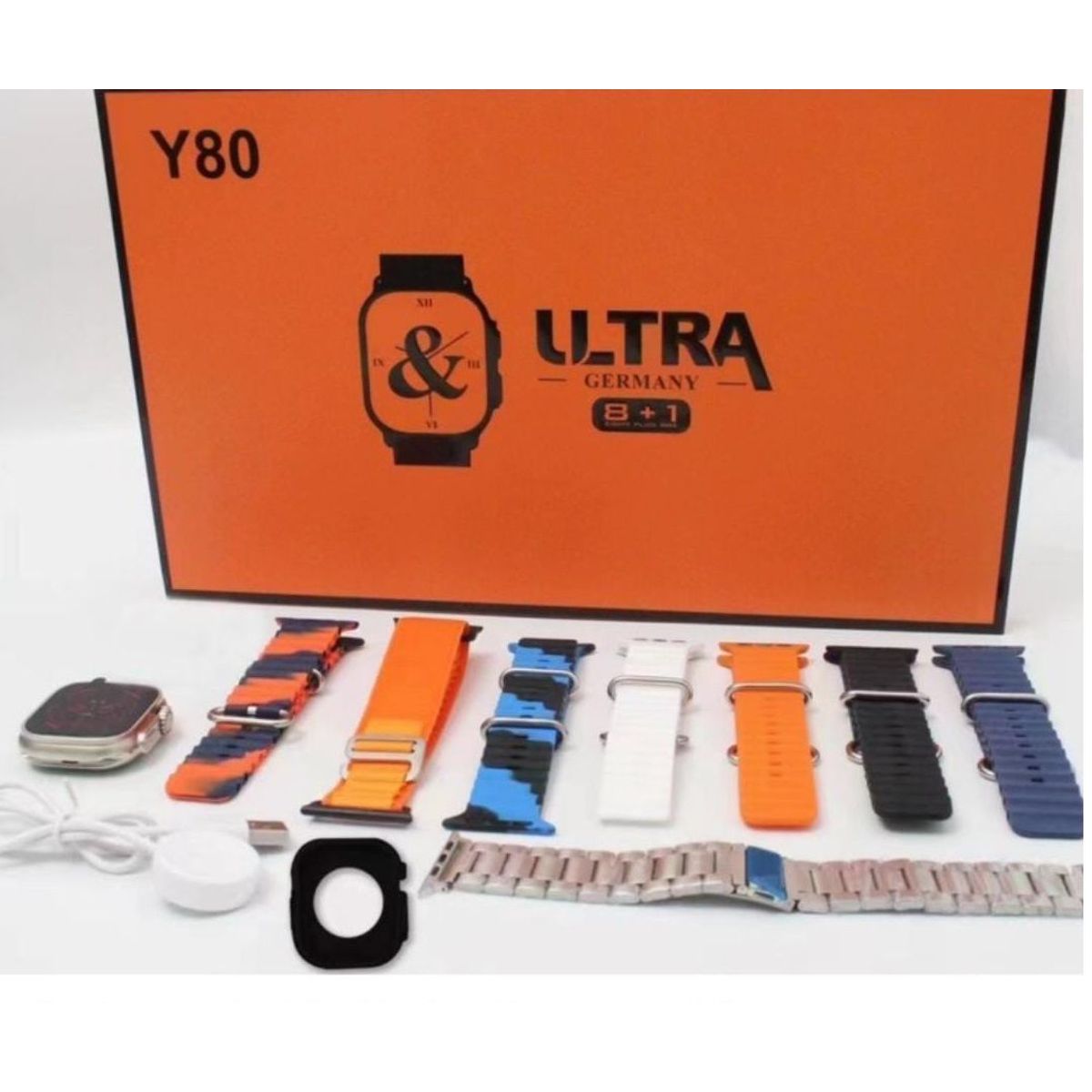 OEM - Smartwatch Y80 Ultra con 8 Correas.