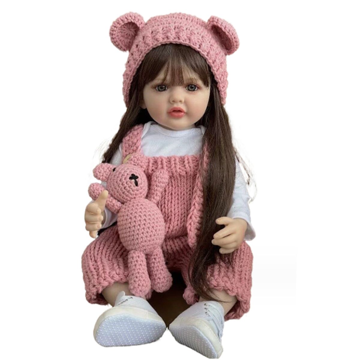 GENERICO - Muñeca reborn 55cm muñeca encantadora de silicona completa