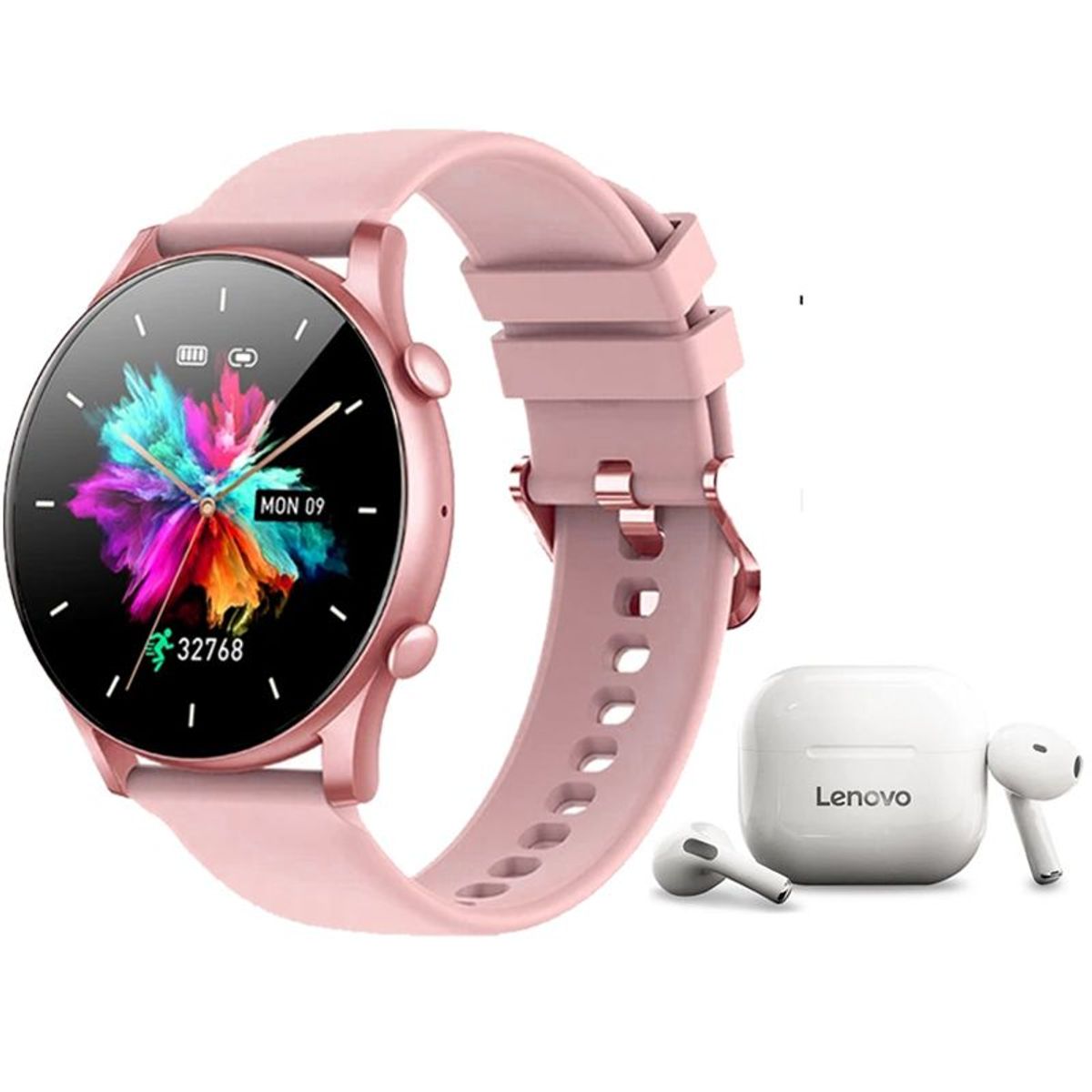 LENOVO - Lenovo LP40 De Audífonos tws y Toumi Fit 3 Pro Reloj inteligente