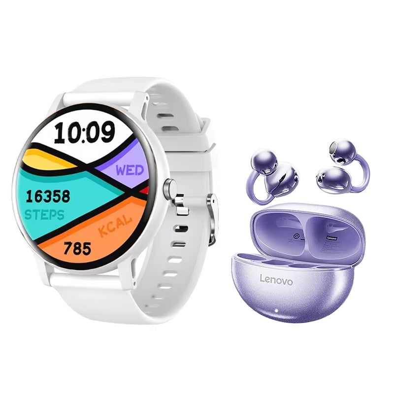 LENOVO - Lenovo TA140 Audífonos-Morado y Toumi Fit 2-W Reloj inteligente