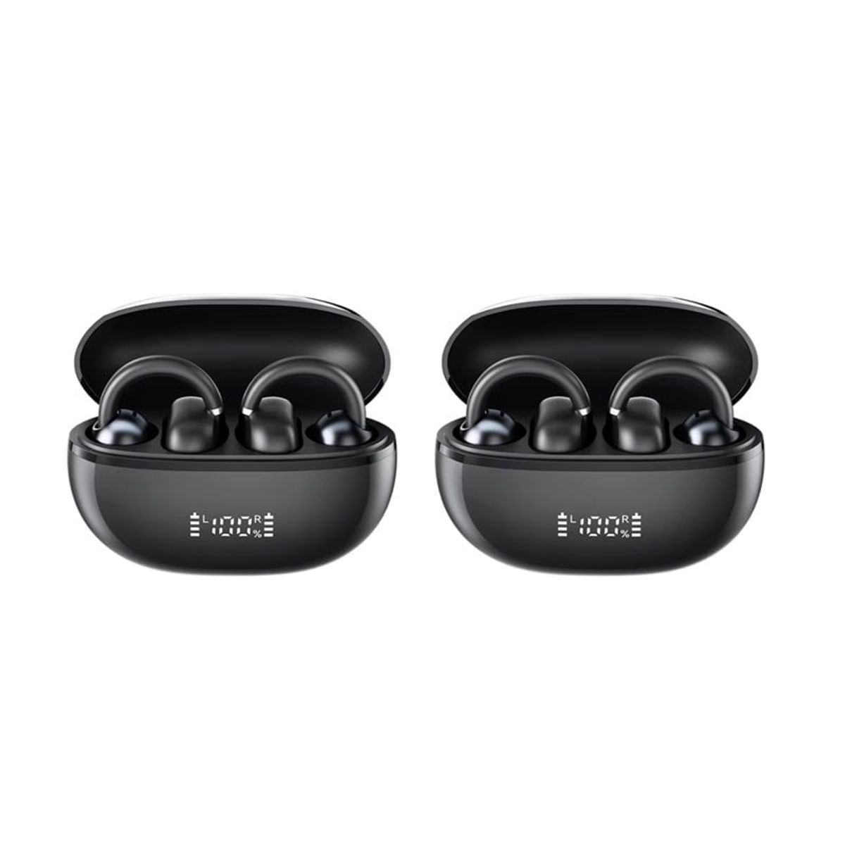 HAYLOU - Set 2 HAYLOU auriculares AirFree TWS BT 5,4 -Negro
