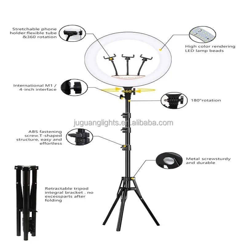 Trípode Aro De Luz 18 Pulgadas Profesional NEEWER RL-18 Anillo De