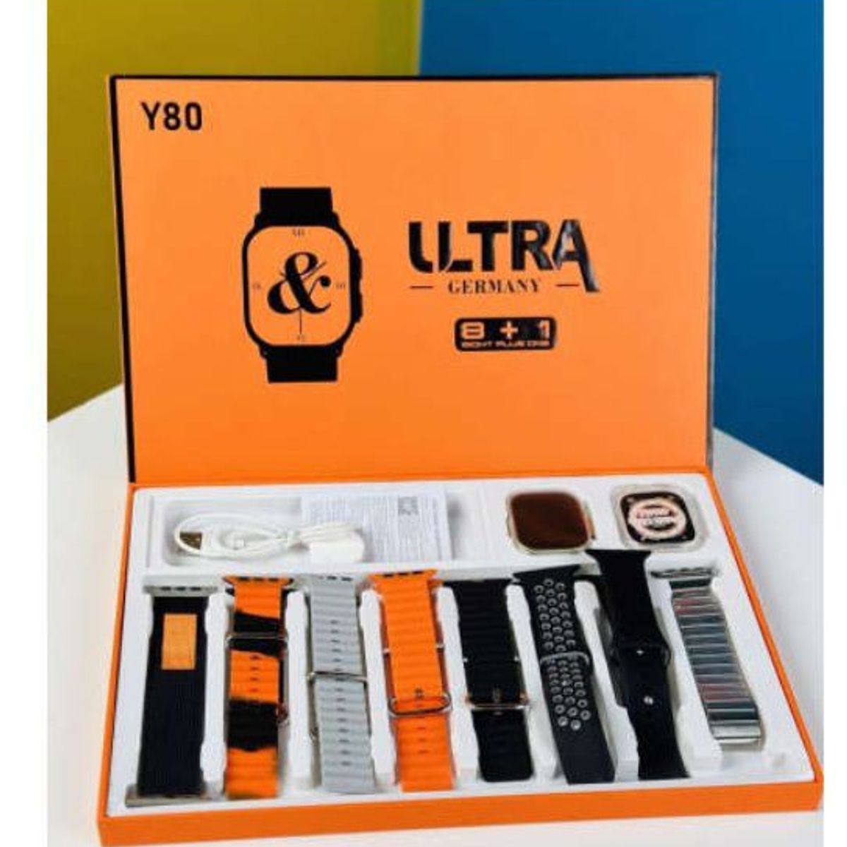 OEM - Smartwatch Y80 Ultra con 8 Correas.