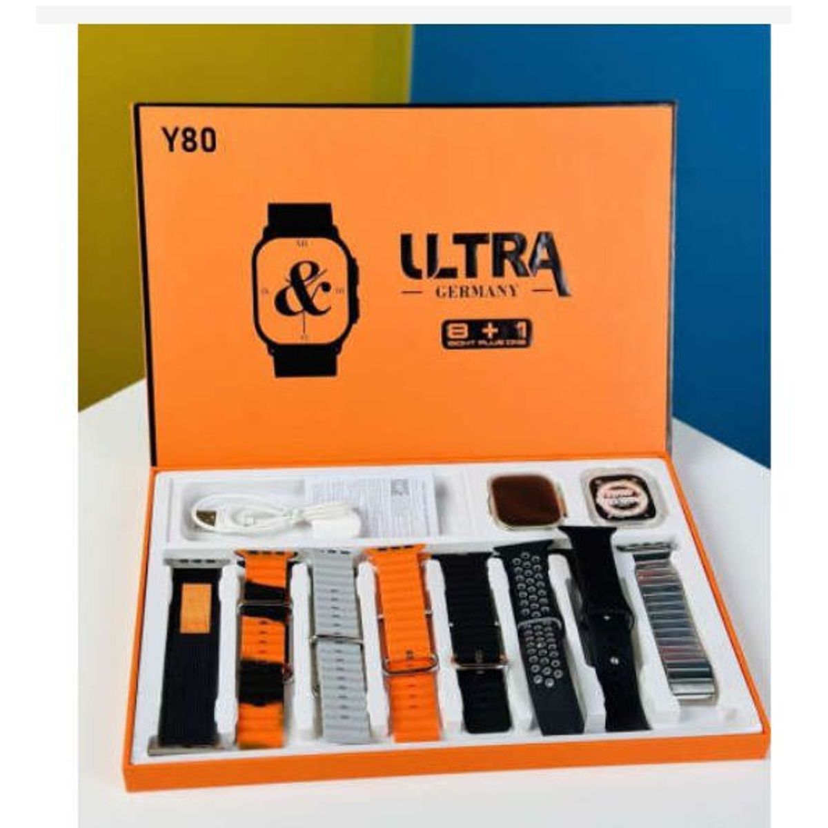 OEM - Smartwatch Y80 Ultra con 8 Correas.