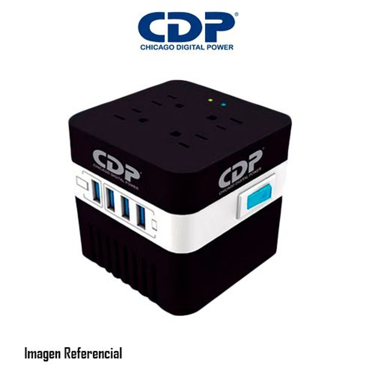 CDP - ESTABILIZADOR CDP RU-AVR604I 4 TOMAS 600VA/300W P/N: RU-AVR604I