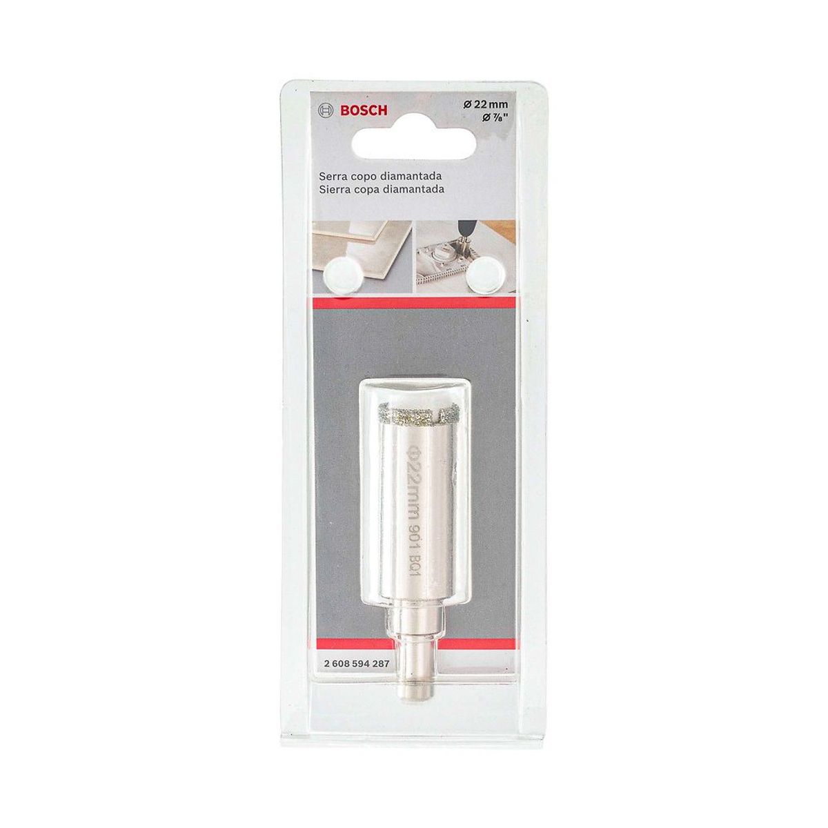 BOSCH - Sierra Copa DIamantada 22mm GREY