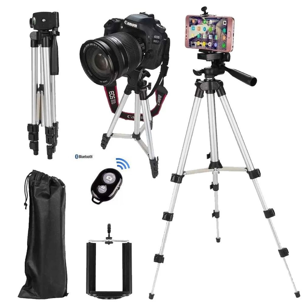 GENERICO - Trípode para Celular Cámara Profesional 1345mm Soporte Bluetooth 360°