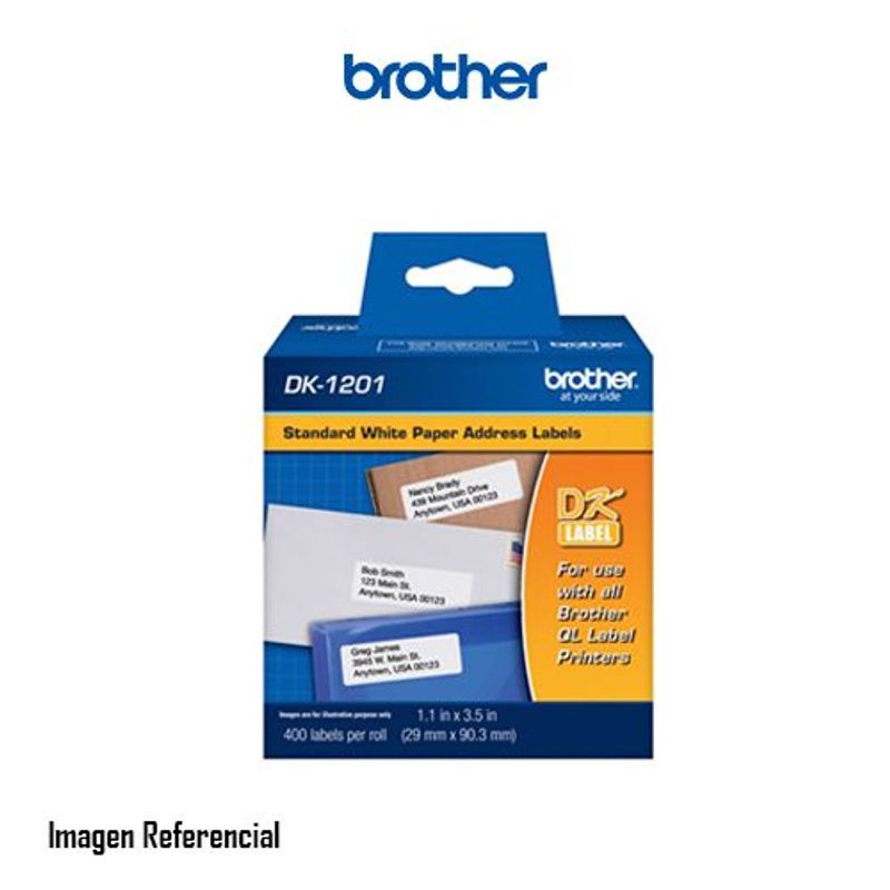BROTHER - CINTA BROTHER DK-1201 QL-700/QL-710W/QL-800/ 29MM X 90MM P/N: DK1201