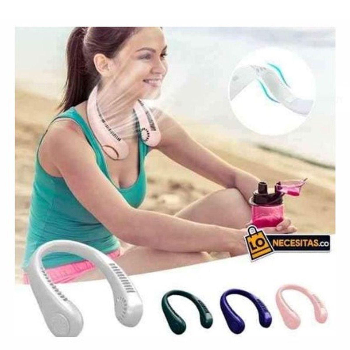 GENERICO - Ventilador De Cuello  Recargable Portatil A1 de Calidad