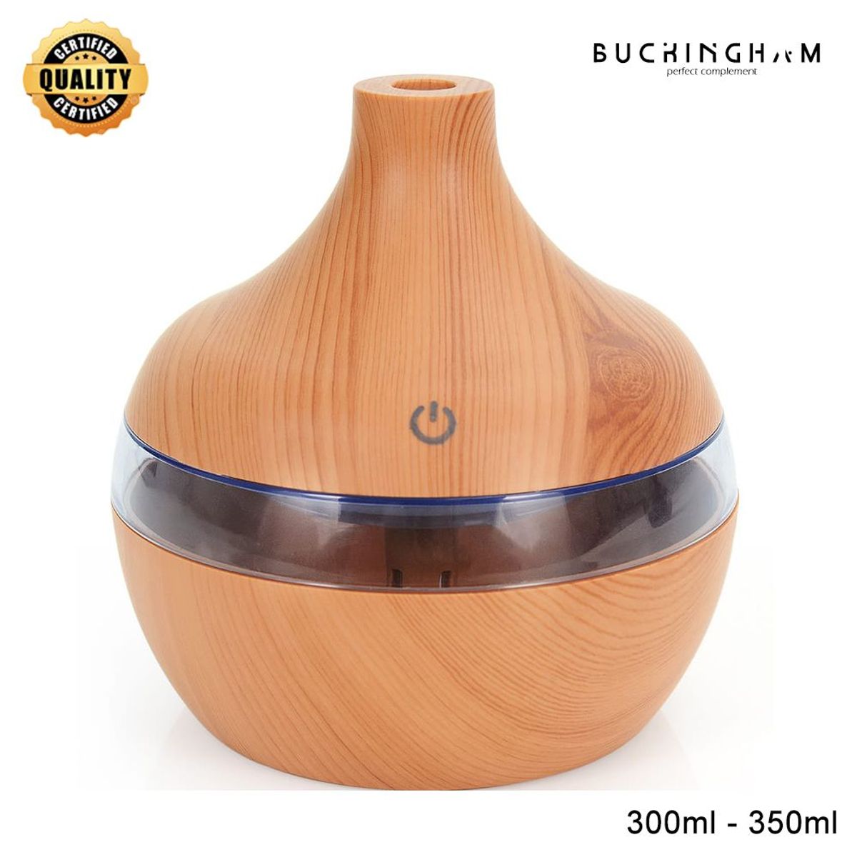 BUCKINGHAM - Humidificador Difusor Aromaterapia Ultrasónico Luces Led DYH390004