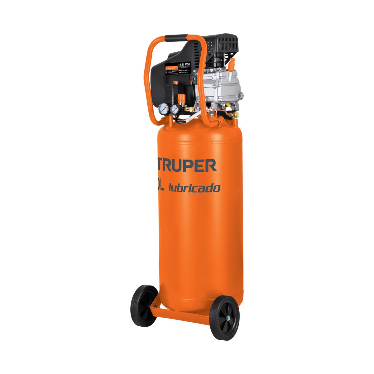 TRUPER - Compresora lubricada de 80 litros, Truper